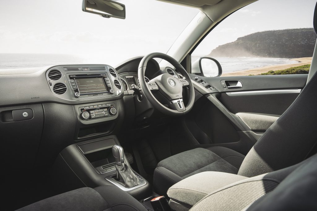 Inside the VW Tiguan 130TDI. Inside the VW Tiguan 130TDI.